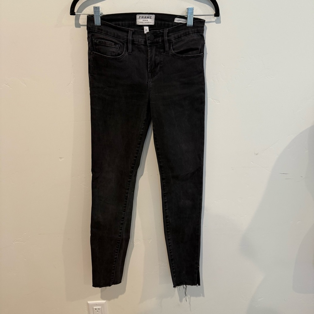 Frame Denim Women's Black Skinny Jeans Size 25 Slim Classic Denim Casual Modern